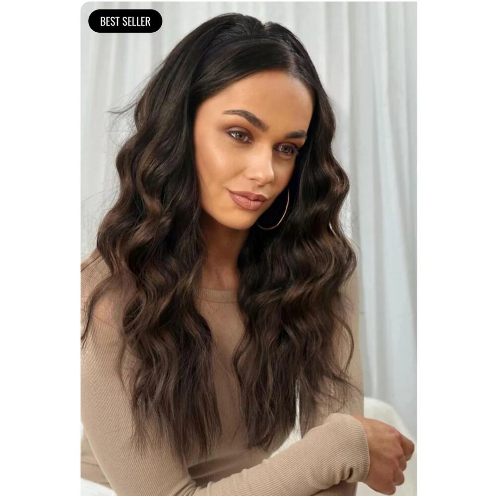 EASILOCKS The Headband Wig Perfect Curl DARK BROWN OMBRE hair extensions